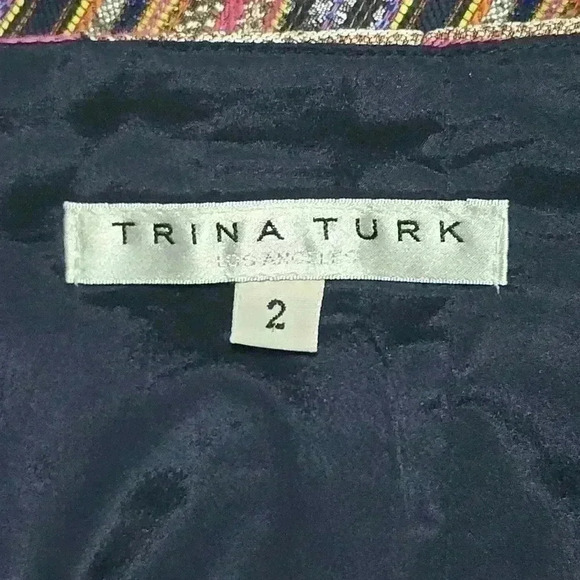 NWOT Trina Turk Mini Skirt Size 2 Colorful Vibrant Striped | Made in California - Picture 7 of 12